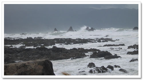 Tempestuous seas rage at the rocks... Tempestuous seas rage at the rocks...